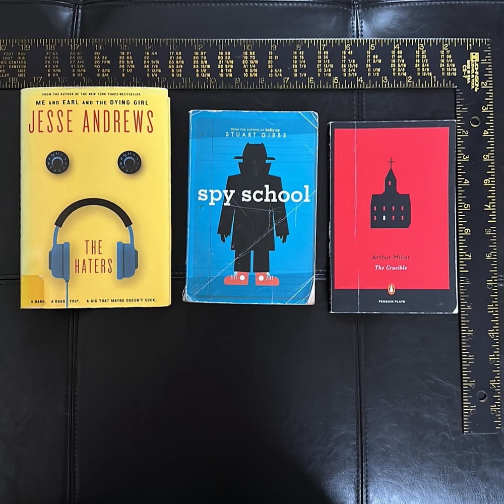 Book bundle: JAndrew’s “The Haters”, AMiller “The Cricible”, SGibbs “Spy School” - Picture 3 of 15